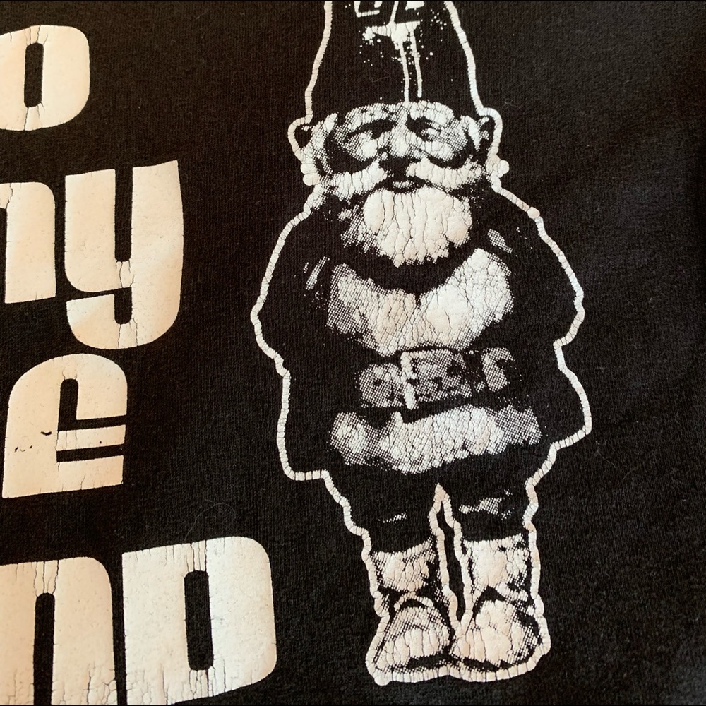 “Say Hello To My Little Friend” Gnome Black Graphic Tee Shirt Mens Small (34-36) - Picture 5 of 11